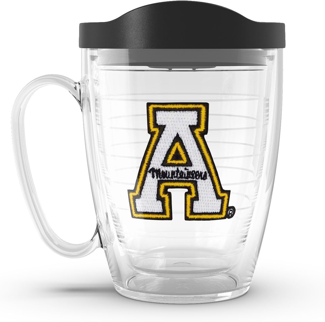 Tervis Appalachian State Mountaineers - Primary Logo Made in USA Double Walled Insulated Tumbler Travel Cup Keeps Drinks Cold & Hot, 16oz Mug with Handle, Classic