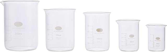 Glass Measuring Beaker Set | Low Form Beakers, Measuring Cups, Borosiliate Beakers