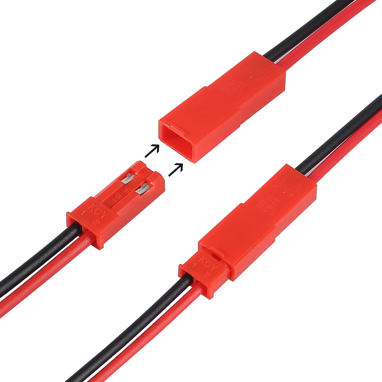 10 Pairs 10Pairs 24AWG JST RCY Plug Connectors 2 Pin Male Female Plug Connector Cable Wire for LED Lamp Strip RC Toys Battery-100mm image 4