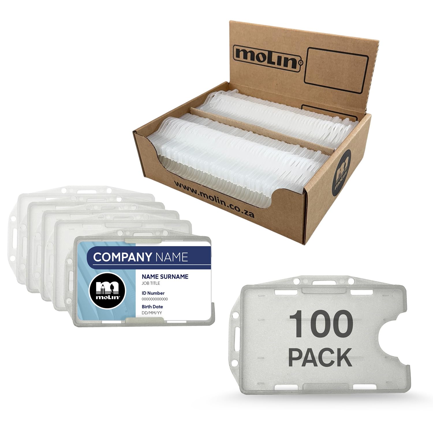 Lot de 100 porte-cartes double face robustes