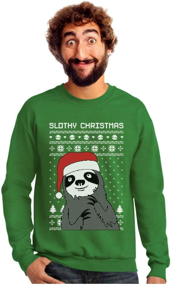 Tstars Slothy Christmas Ugly Christmas Sweater Sloth Sweatshirt