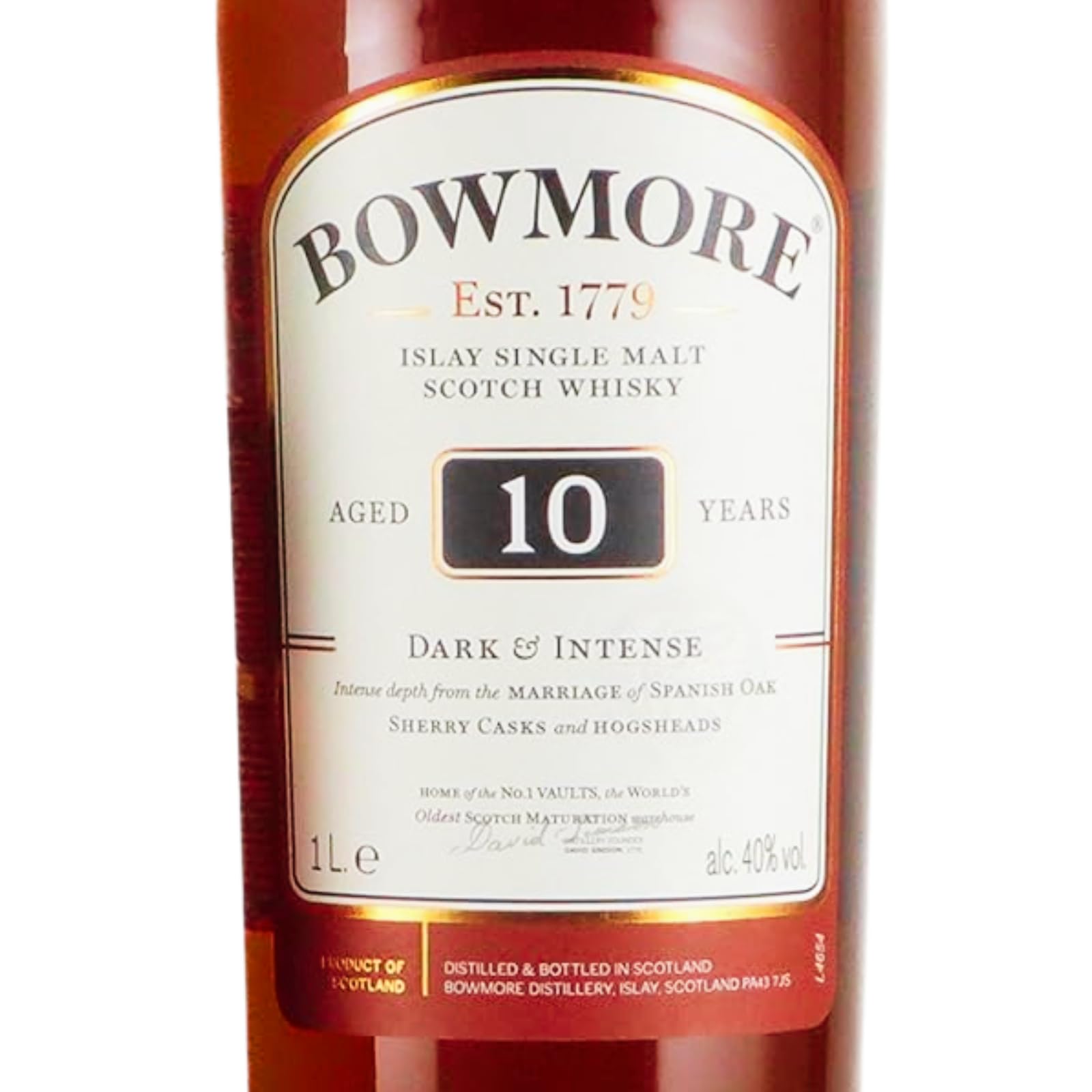 Amazon.co.jp: ボウモア 10年 ダーク＆インテンス 1000ml 40度 アイラ