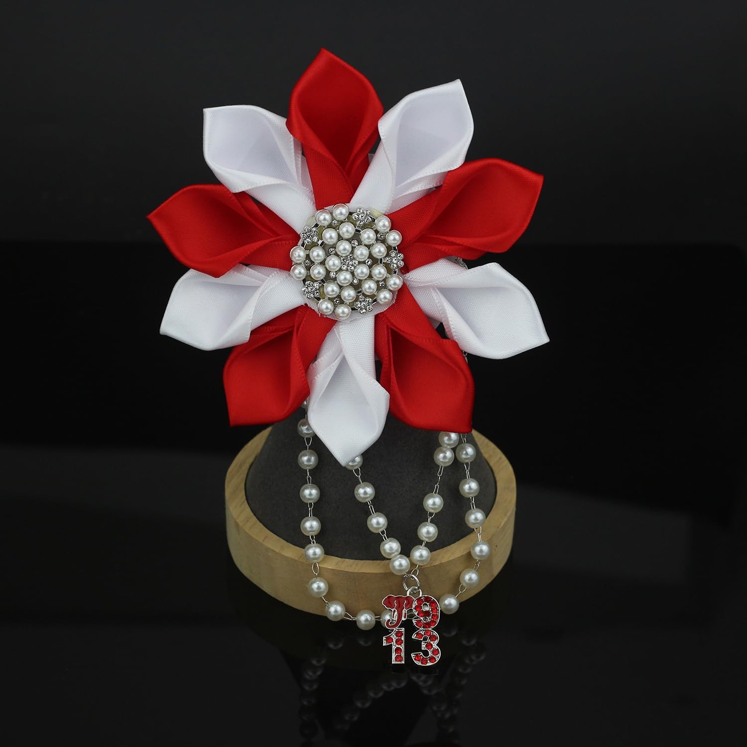 Soror Gift for Women Pearl Flower Brooch Pin with Red Elephant Greek Sorority Paraphernalia Gift Sisterhood Jewelry for Soror - Image 3