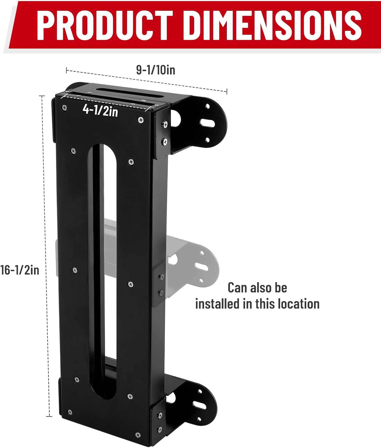 Chainsaw Mount for Tractor, 16.5in Chainsaw Carrier Kit Installed On Round/Square Pipes, Heavy Duty Tractor Chainsaw Holder for ATVs, UTVs(Can be Mounted on The ROPS)
