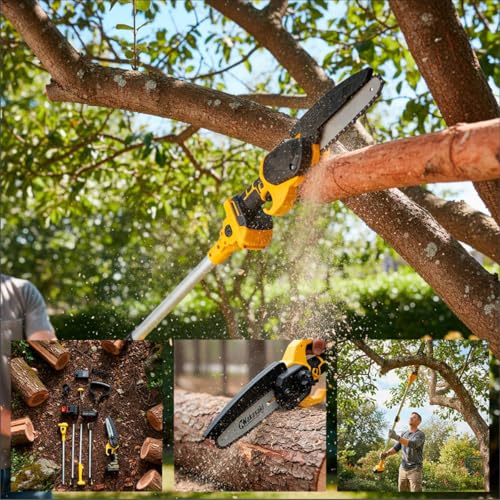 Mini Motosserra Podador Com CAbo Extensor a Bateria 30v 3m Altura Portátil