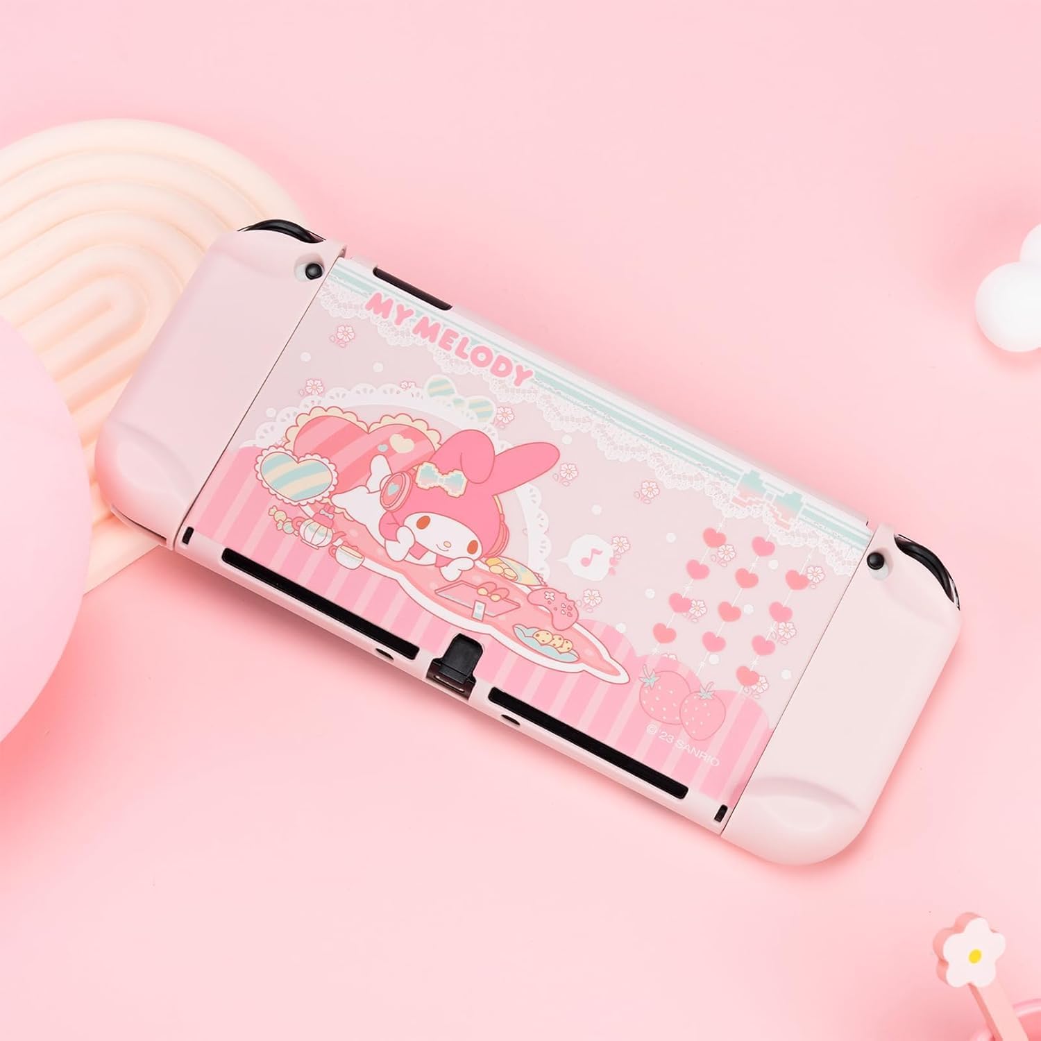 Kuitmor Switch-Schutzhülle für Switch, süßes Cartoon-Design, schlanke Schutzhülle aus hartem PC, kompatibel mit Switch-Konsole und Original-Controller-Controllern (für Switch OLED)