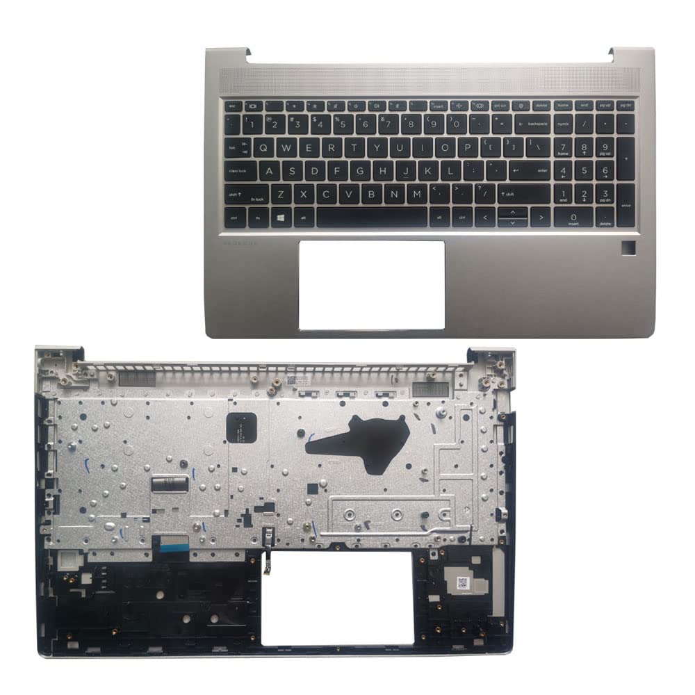 Laptop Replacement Keyboard Compatible for HP Probook 450 G8 455 G8 455R G8 ZHAN 66 PRO M21742-001 M21742-B31 M22004-B31 US Layout with Palmrest Upper Cover Case Shell (Backlit)