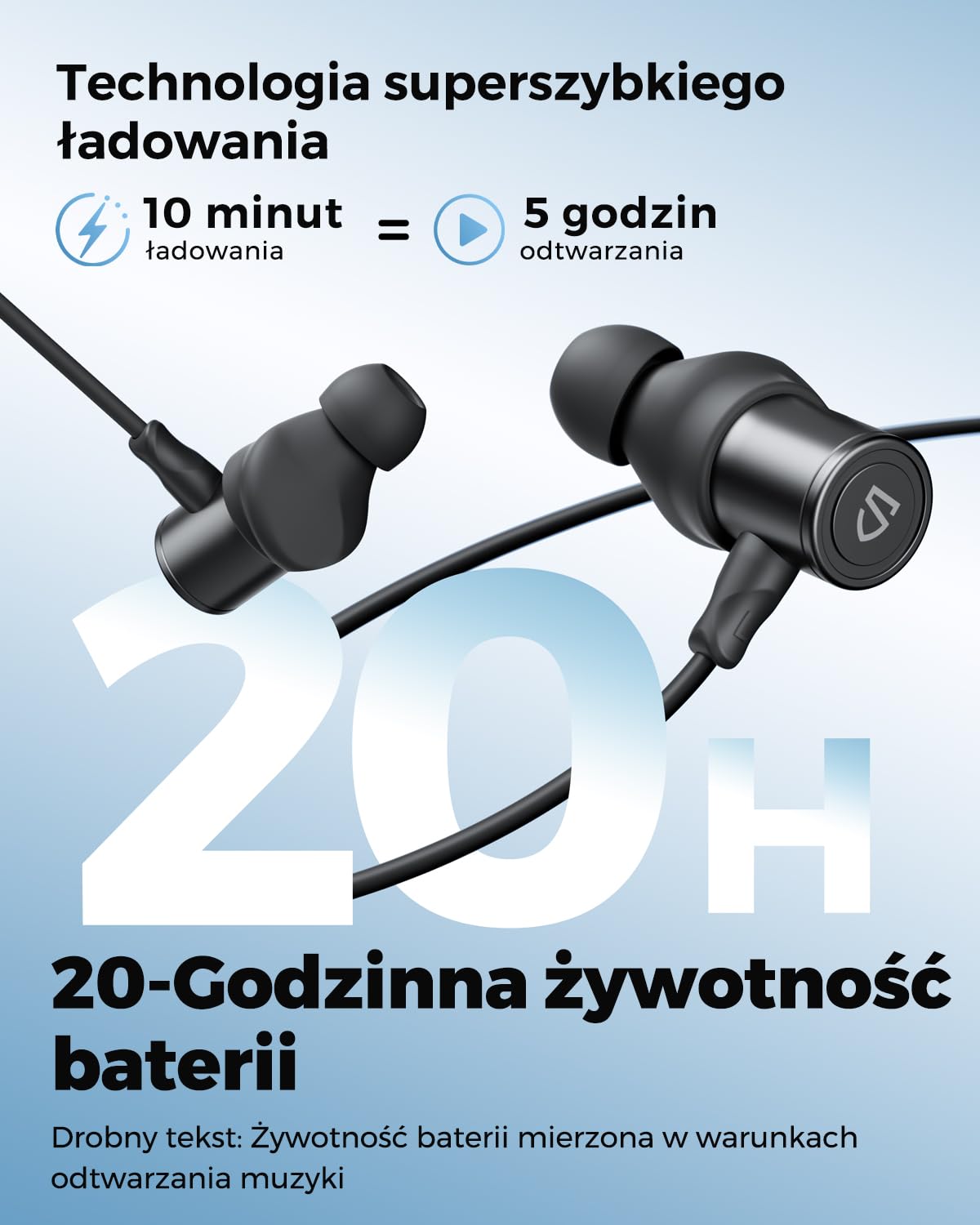 SOUNDPEATS Q40 HD Bezprzewodowe Słuchawki Douszne z Szyjną Opaską, Hi-Res Audio z LDAC, 20H Odtwarzania, IP67 Wodoodporne, Magnetyczne Słuchawki do Sportu, Pracy i Podróży AI Redukcja Szumów Czarny