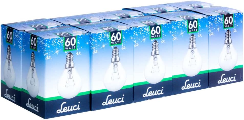 Lot De 10 Ampoules Leuci 60W E14 Blanc Chaud Dimmables - Forme Goutte Mat P45 - Parfaites Pour L'ambiance