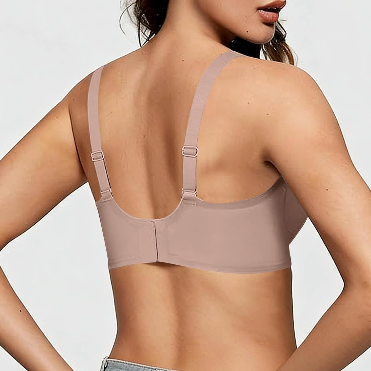 Wireless Bras for Women Sexy Bralettes Full Coverage Push Up Crew Neck Bra Comfortable Soft Lifting Underwears