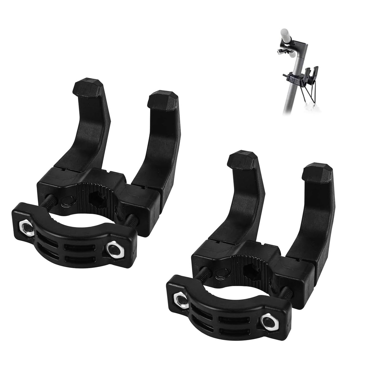 Maonativey Black 2Pcs Electric Scooter Hanger Hook Bicycle Carrying Hook Double Hook Holder Claw Hook Storage Bag Hook For Handlebar Diameter Aluminum Alloy