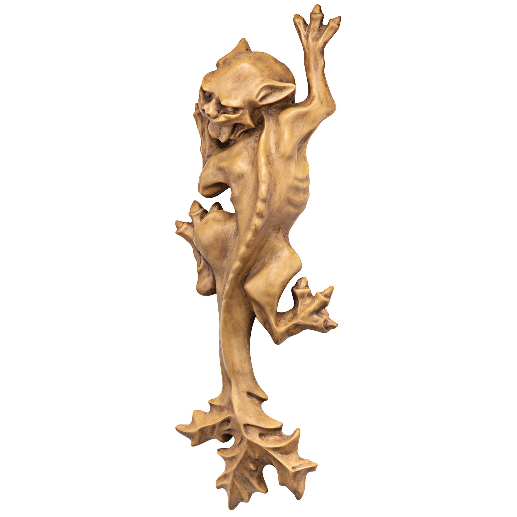 Statue Gargouille Gothique Silas - 61 Cm - Design Toscano - Résine Pierre Grise - Déco Jardin Ou Intérieur