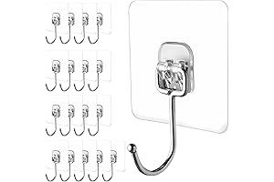 Heavy Duty Adhesive Hooks, 18 Pack Hold 44lb(Max)
