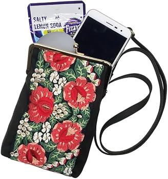 Amazon | [Mefelia] インド刺繍リボンがま口スマホショルダーポーチ