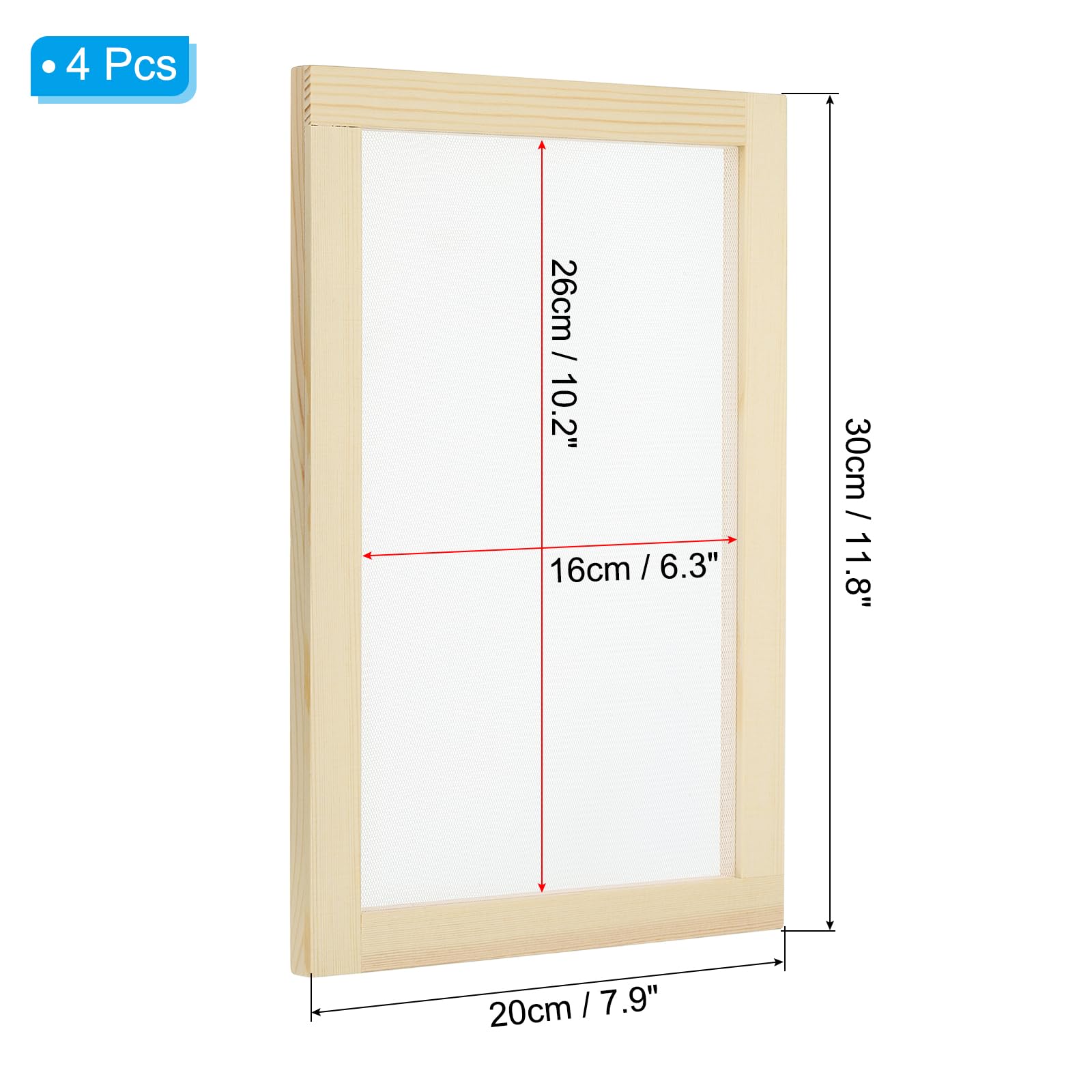 PATIKIL 11.8"x7.9" Wooden Paper Making Screen - Image 2