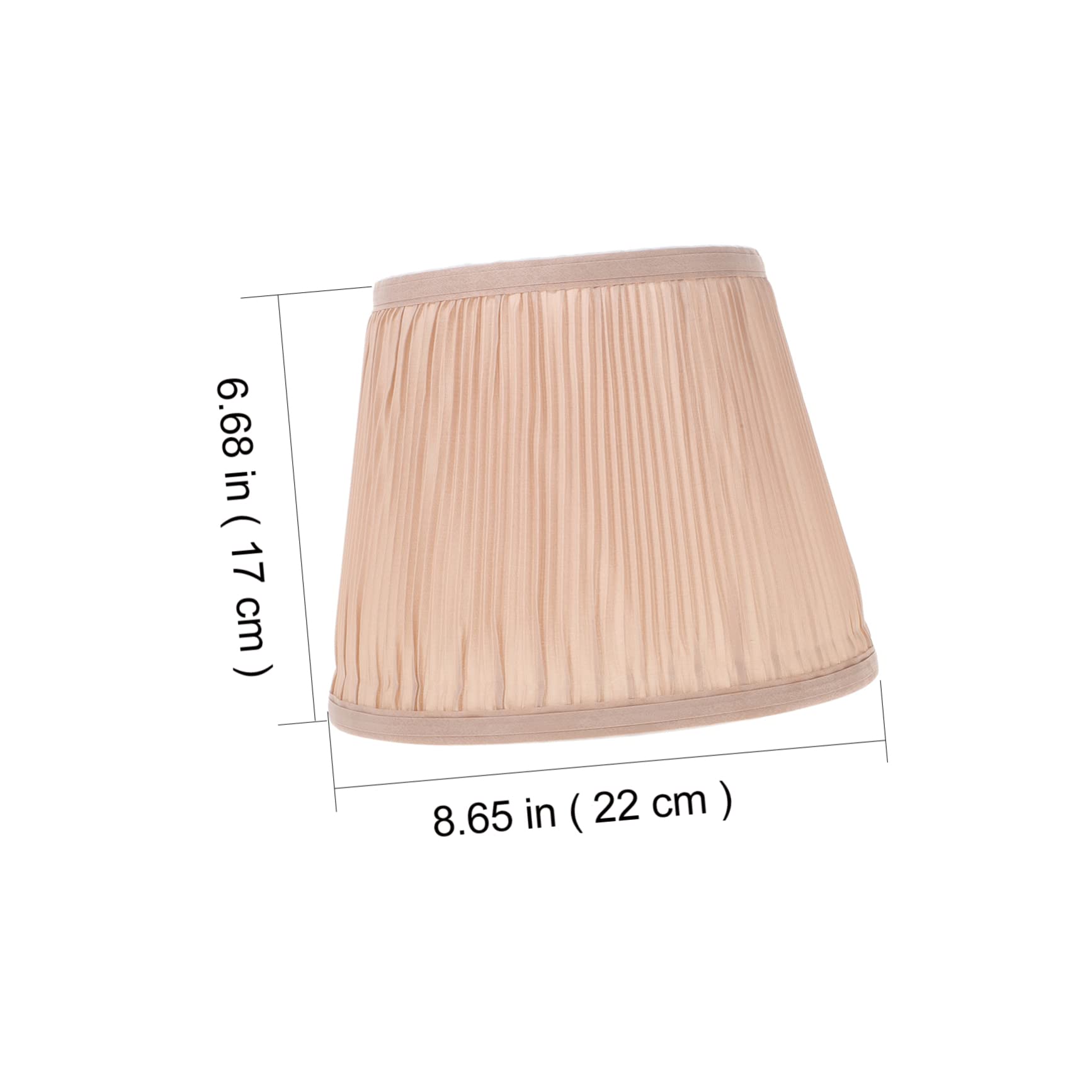 SHINEOFI Pantalla de Lámpara de Tela E27 Khaki para Salón y Restaurante | Estructura de Tejido y Metal, Diseño Sencillo y Delicado, Modelo para Pie y Mesa