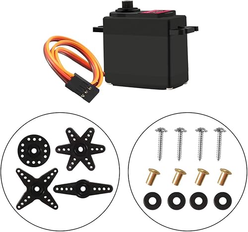 Miniatura 9 de 4 piezas MG995 RC Servo Moto Metal Gear Servo de alta velocidad Motor servo digital compatible con coche inteligente robot, barco, helicóptero RC,