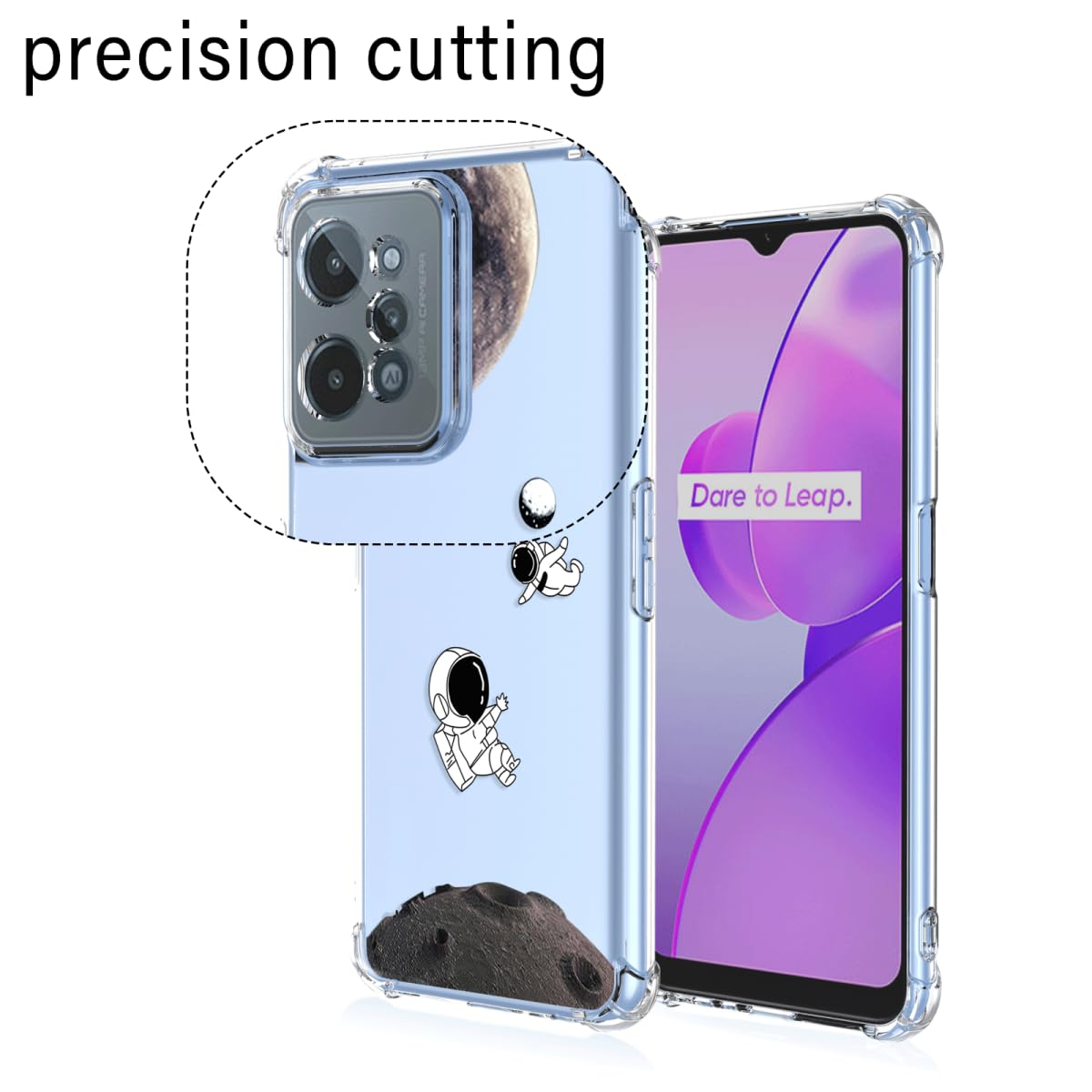 RankOne Custodia per Telefono Adatta per Redmi 12 (4G) / Redmi 12 5G (6.79 Inches) Custodia con Gradiente di Colore in Silicone TPU Trasparente - Blu Viola