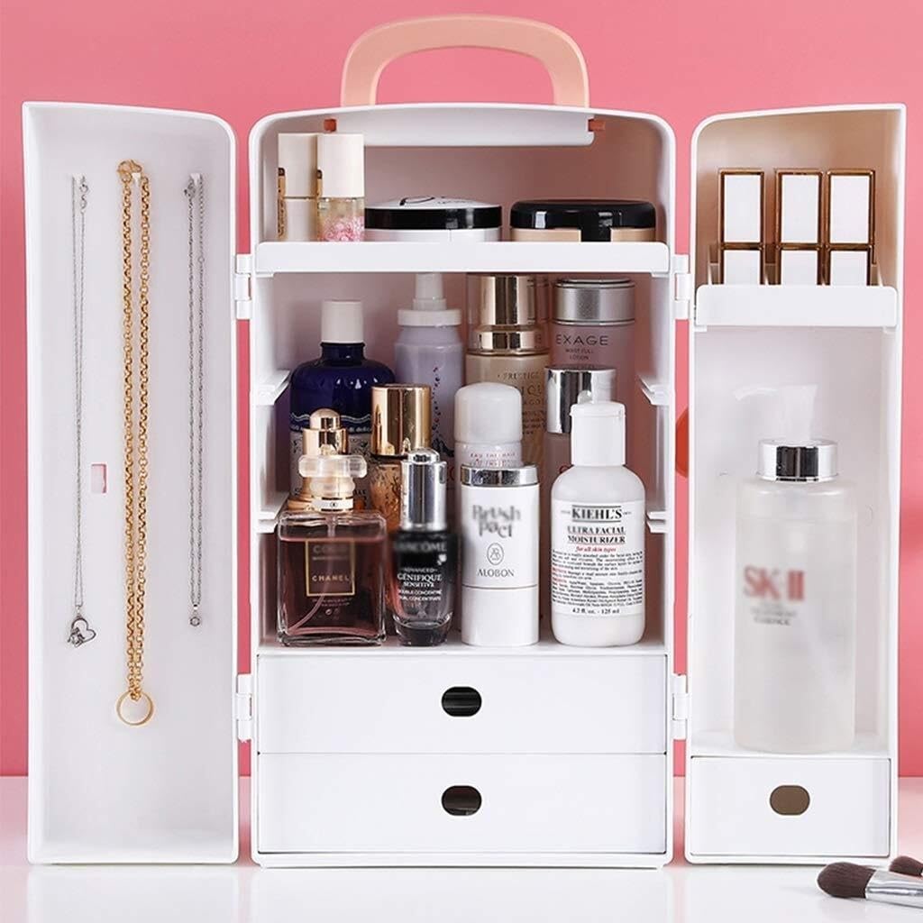 Rangement coiffeuse rouge à lèvres et cosmétiques à grande capacité de tiroir
