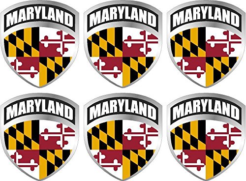 LPF USA 6-2" Maryland MD Flag Shield Decal Badge Sticker