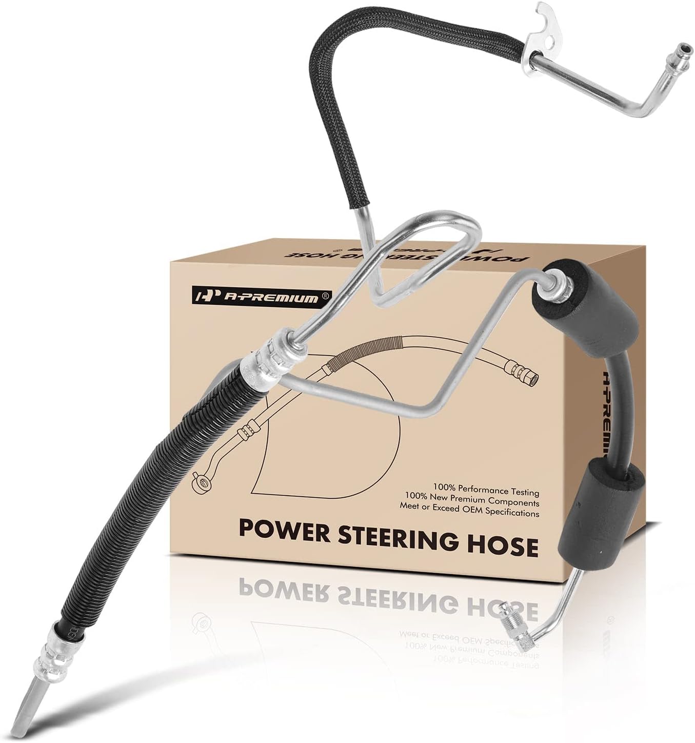 A-Premium Power Steering Pressure Hose Line Assembly Compatible with Cadillac STS 2005-2011, 3.6L, Pump To Gear/Rack Pinion