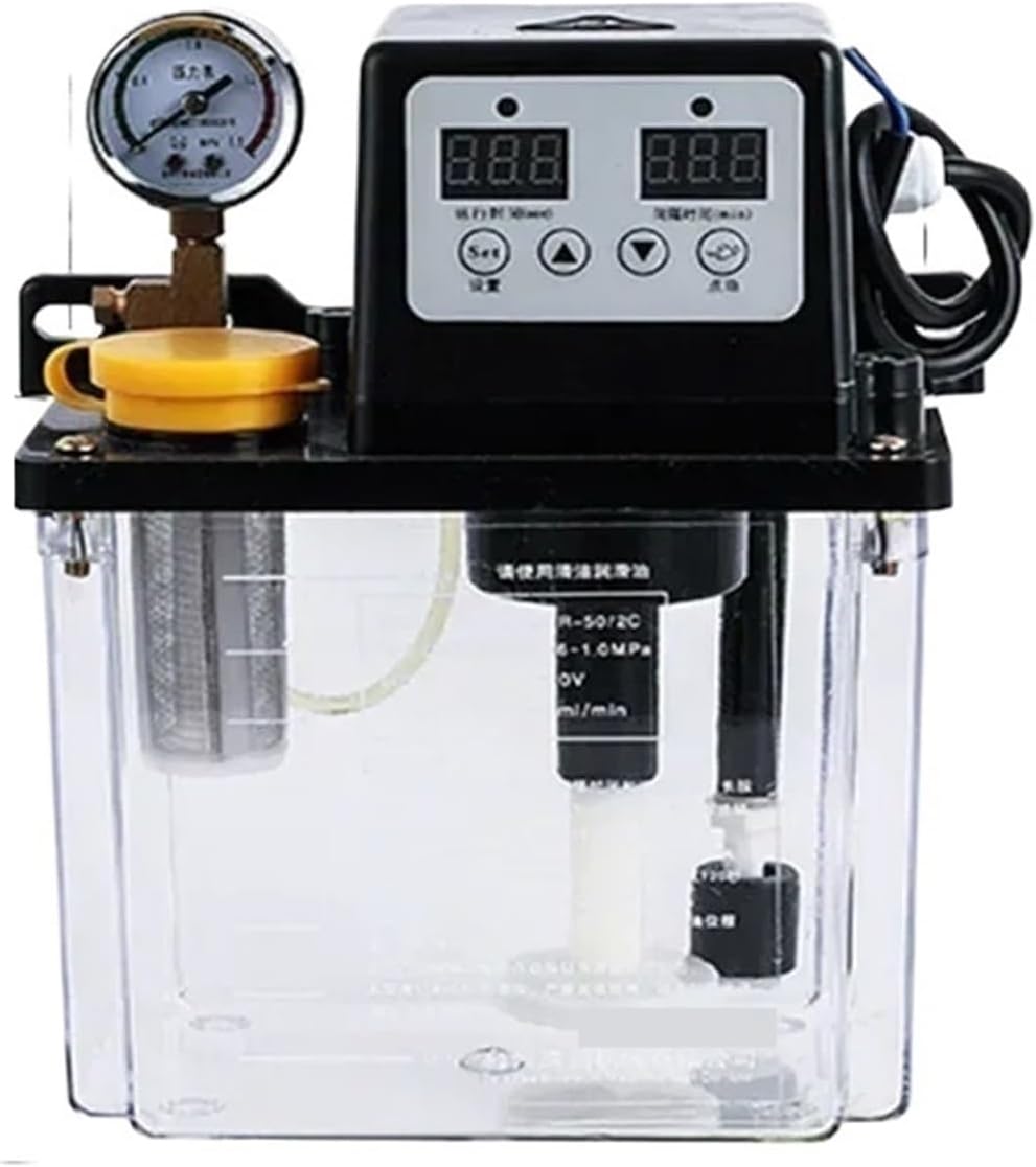 Electromagnetic Lubrication Pump CNC Oiler Automatic Lubrication Dual Digital Display 220V 2L 2 Liters Lubricant Pump Automatic Lubricating Oil Pump