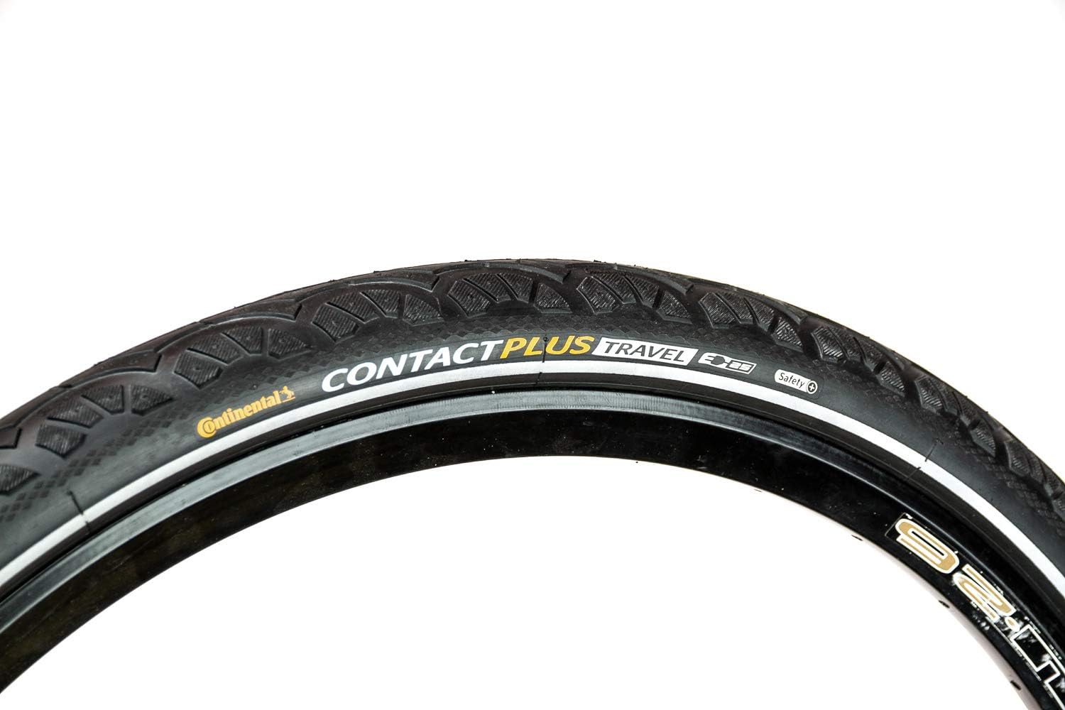 'Continental Contact Plus Travel Bike Tire - E-Bike Rated, SafetyPlus Puncture Protection, All Terrain Bicycle Tire (26'', 28'')'