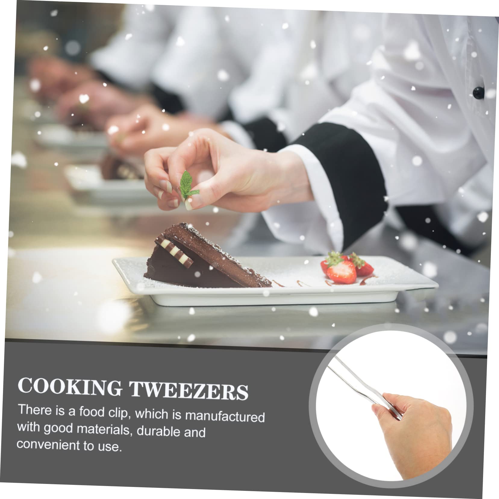 ULTECHNOVO 3pièces Pince à Nourriture Acier Inoxydable Ustensiles De Cuisine Ergonomiques Pour Service Apéritifs Salades Et Buffets
