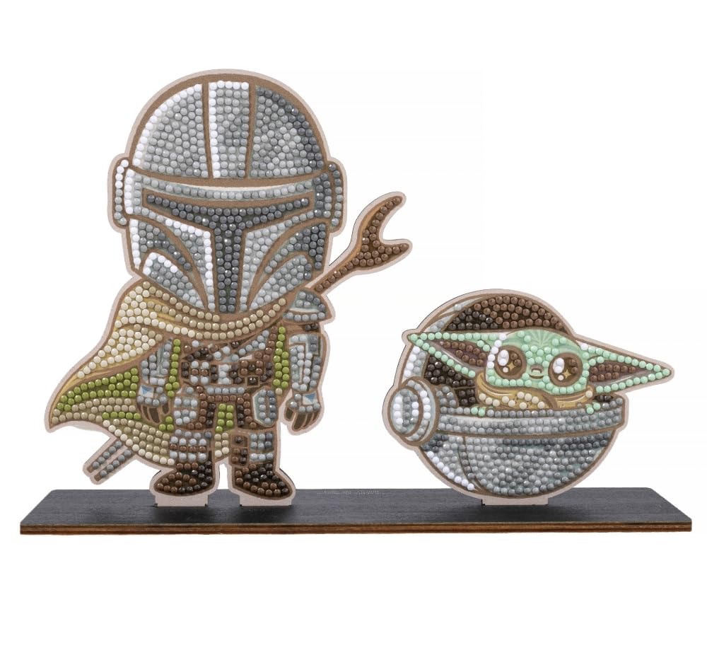 Crystal Art Grey Mandalorian & Grogu Duo Buddies Xl Kit Double Buddies