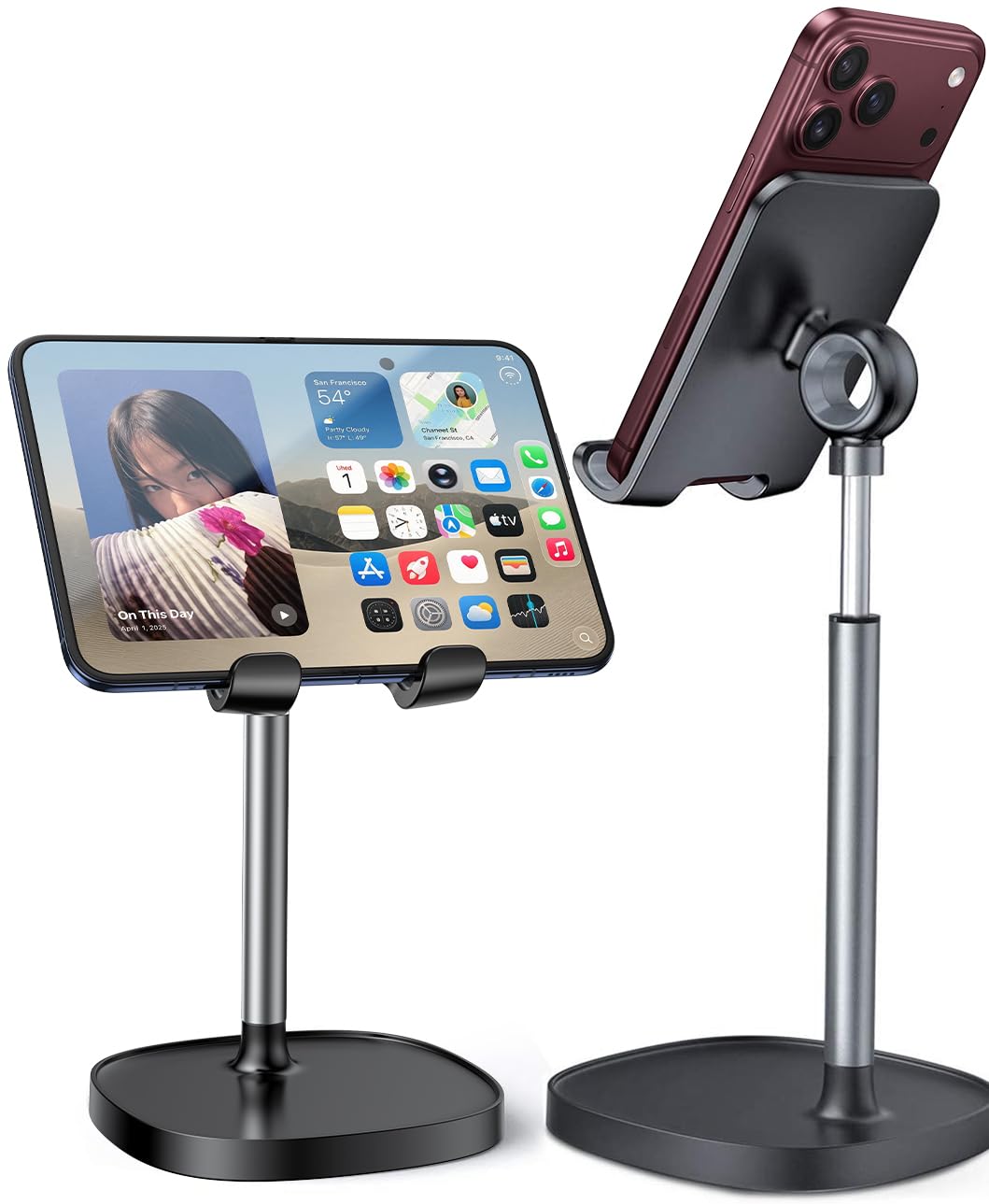 LISEN Cell Phone Stand Phone Holder for Desk, Office Decor Gadgets for Men