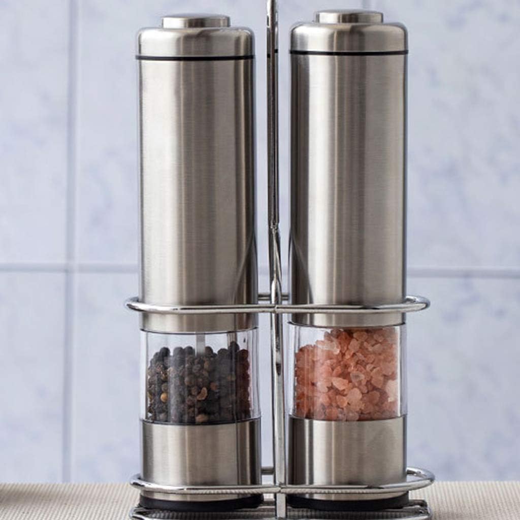 Practical Pepper Grinder Stainless Steel Acrylic Salt and Pepper Shakers Adjustable Coarseness Kitchen Accessories