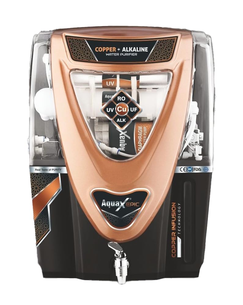 Pestomosis AquaX EPIC 15 Litre RO + Copper + UF + TDS Adjuster Pure Copper Water Purifier-image-32