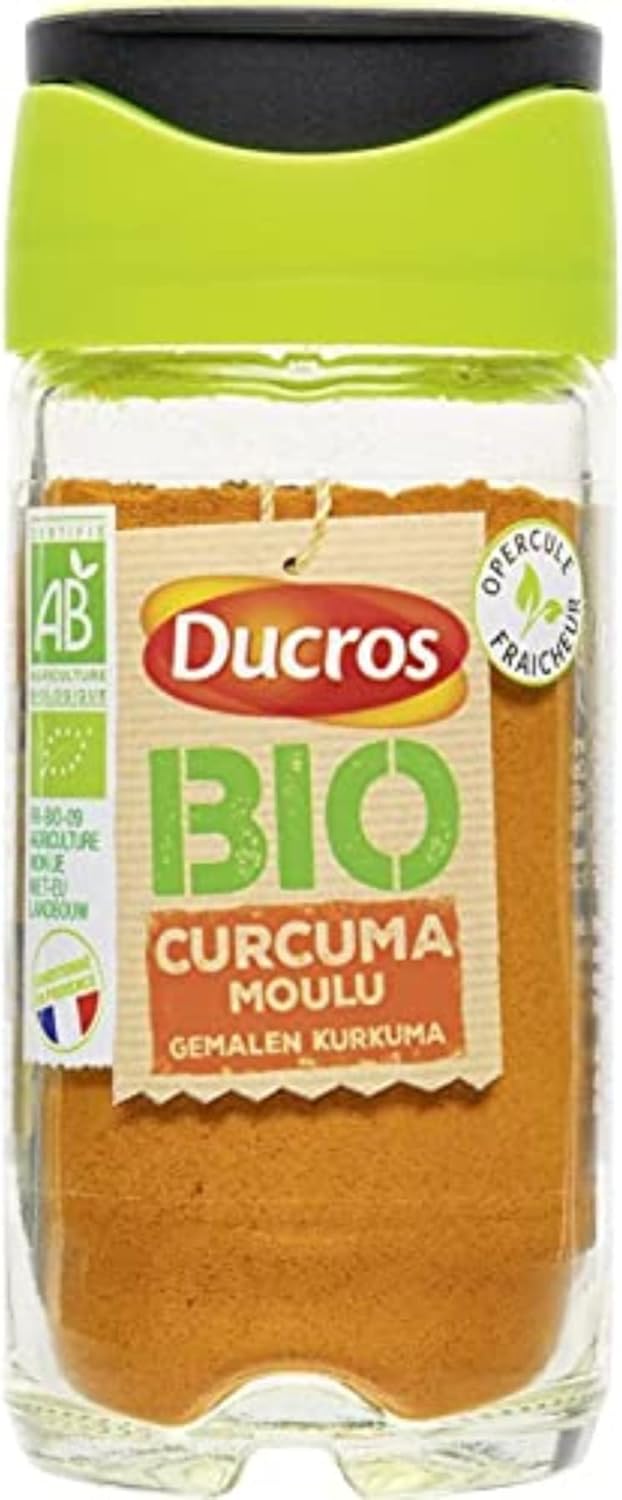 Ducros Curcuma moulu bio : avis et test complet du flacon de 42g pour une cuisine saine et savoureuse. Ducros Curcuma moulu bio : avis et test complet du flacon de 42g pour une cuisine saine et savoureuse.