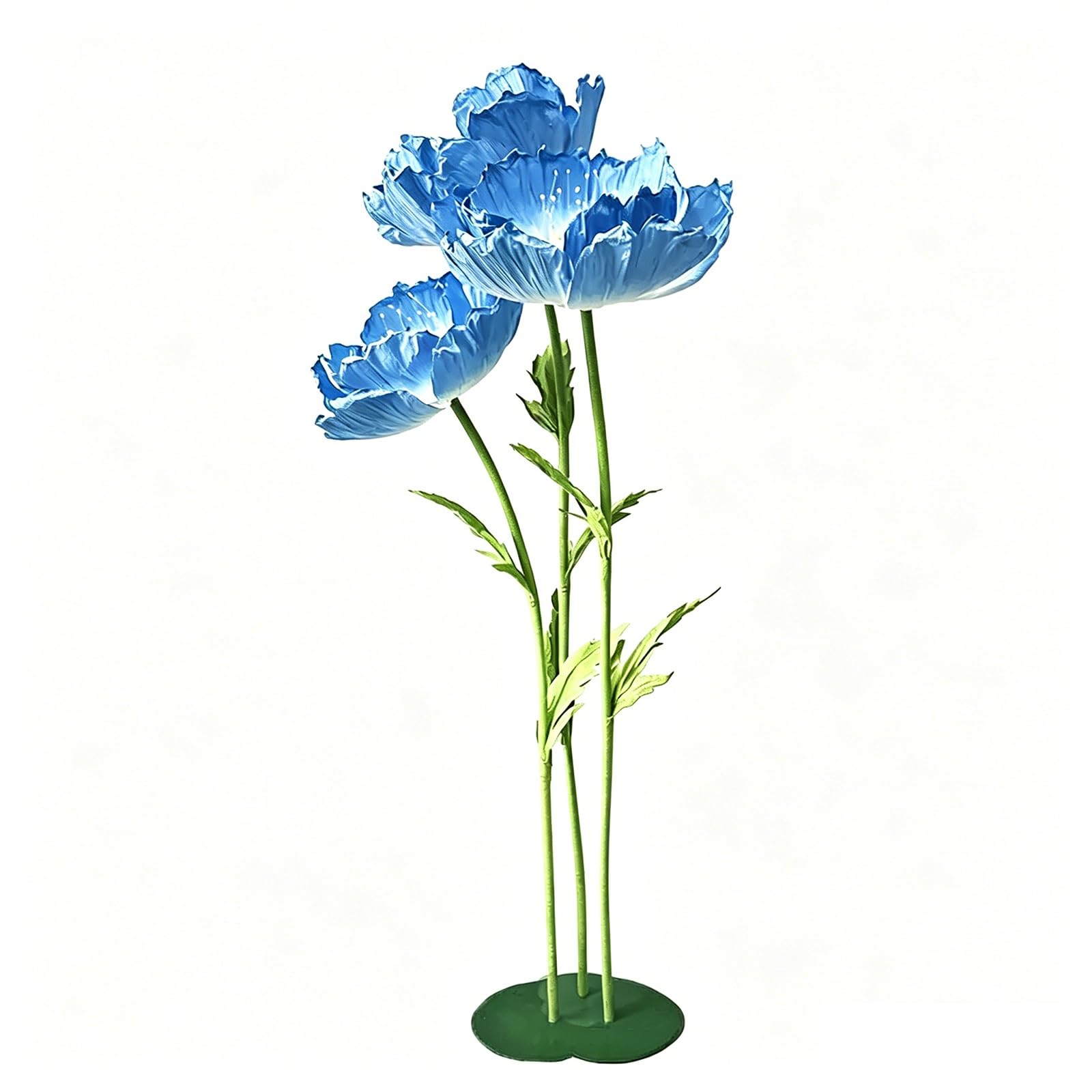 Blumen Künstlich, Riesige Kunstmohnblumen 3er Set, Papierblumen Groß mit Flexiblen Stielen, für Haus, Garten, Hochzeiten, Veranstaltungen, Weihnachten, Abschlussfeiern(C)
