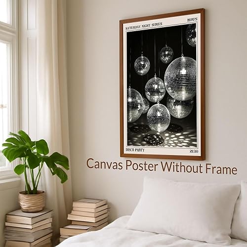 Miniatura 4 de Kryzqik Lienzo decorativo de pared para fiesta de discoteca, pintura al óleo, regalo estético de los años 70, decoración de baile retro de los años