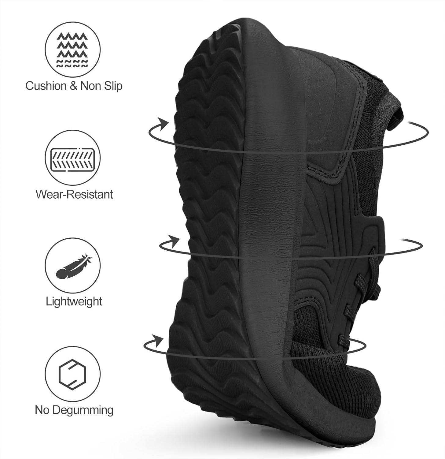 Abboos Womens Walking Shoes Lightweihgt Breathable Slip on Sneakers Athletic Gym Tennis Running Shoes - Image 4