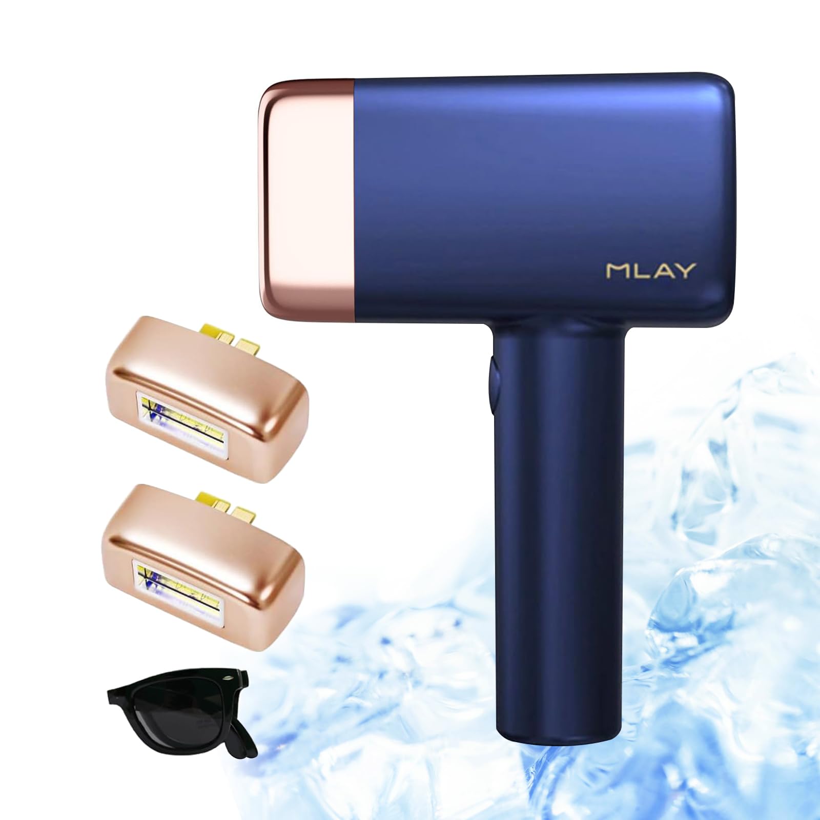 MLAY T14 Hair Removal Device With Ice Cooling Function,500000 Flashes,Permanent Hair Removal For Women And Men, 5 Energy Levels,Painless Epilator For Whole Body (HR+AC+SR lamp)