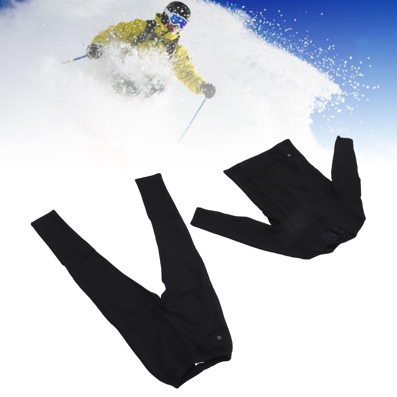 Intimo Riscaldato Elettrico, Set di Intimo Termico Riscaldato in Fibra Riscaldante, 5 V 3 Livelli di Calore da 95 a 140 ° F Strato Base Invernale Lavabile per Sci Escursionismo Sport