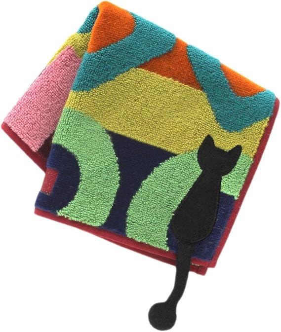 Amazon アツコマタノ Atsuko Matano タオルハンカチ イエロー レストラン 綿100 婦人 ネコ ハンドタオル 25cm 1504 07 ハンカチ バンダナ 通販
