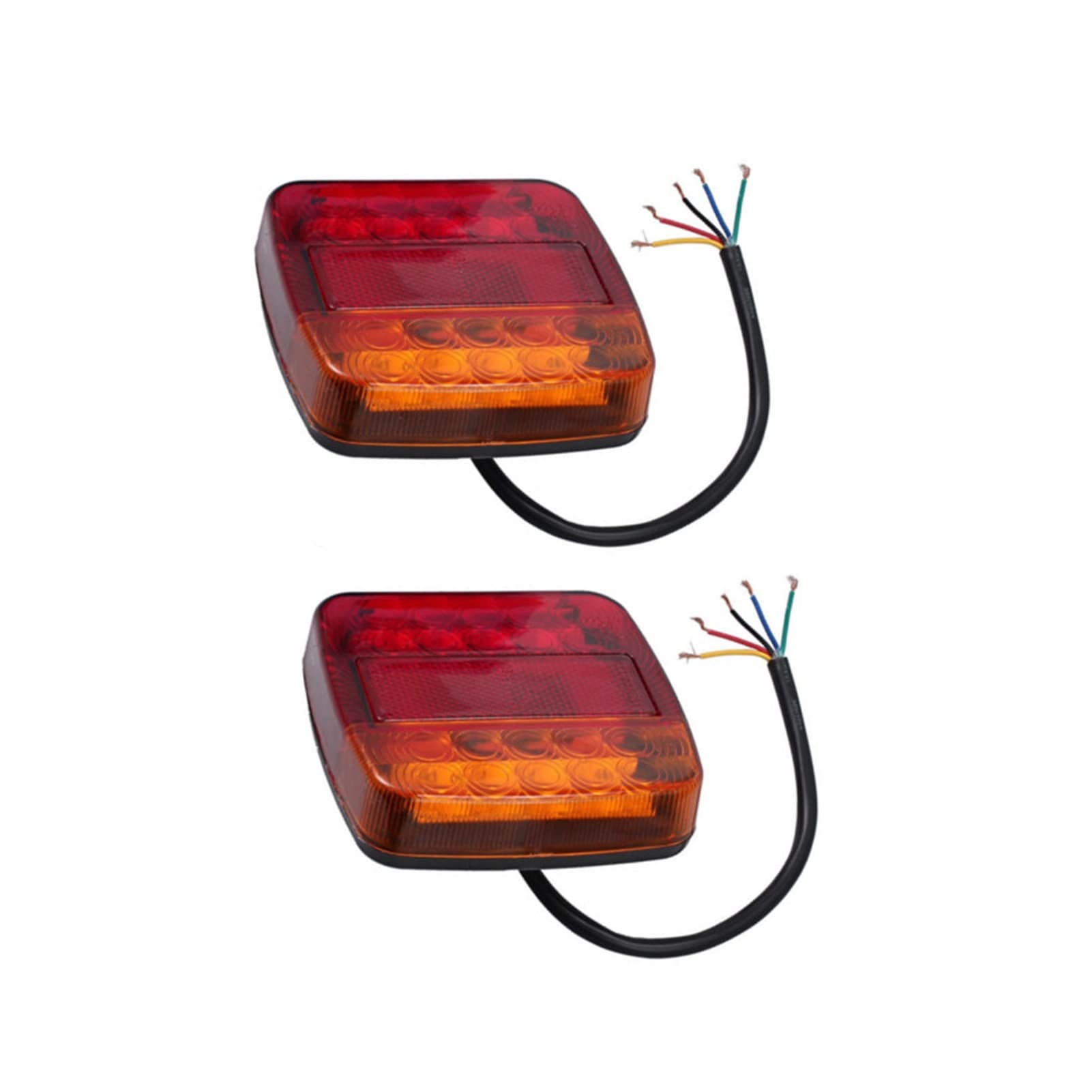 Tylne światło samochodu (zestaw 2 sztuk) 12 V stop, kierunkowskaz, oświetlenie tablicy rejestracyjnej, tylne światło do przyczepy, przyczepy kempingowej, łodzi lub pickupu