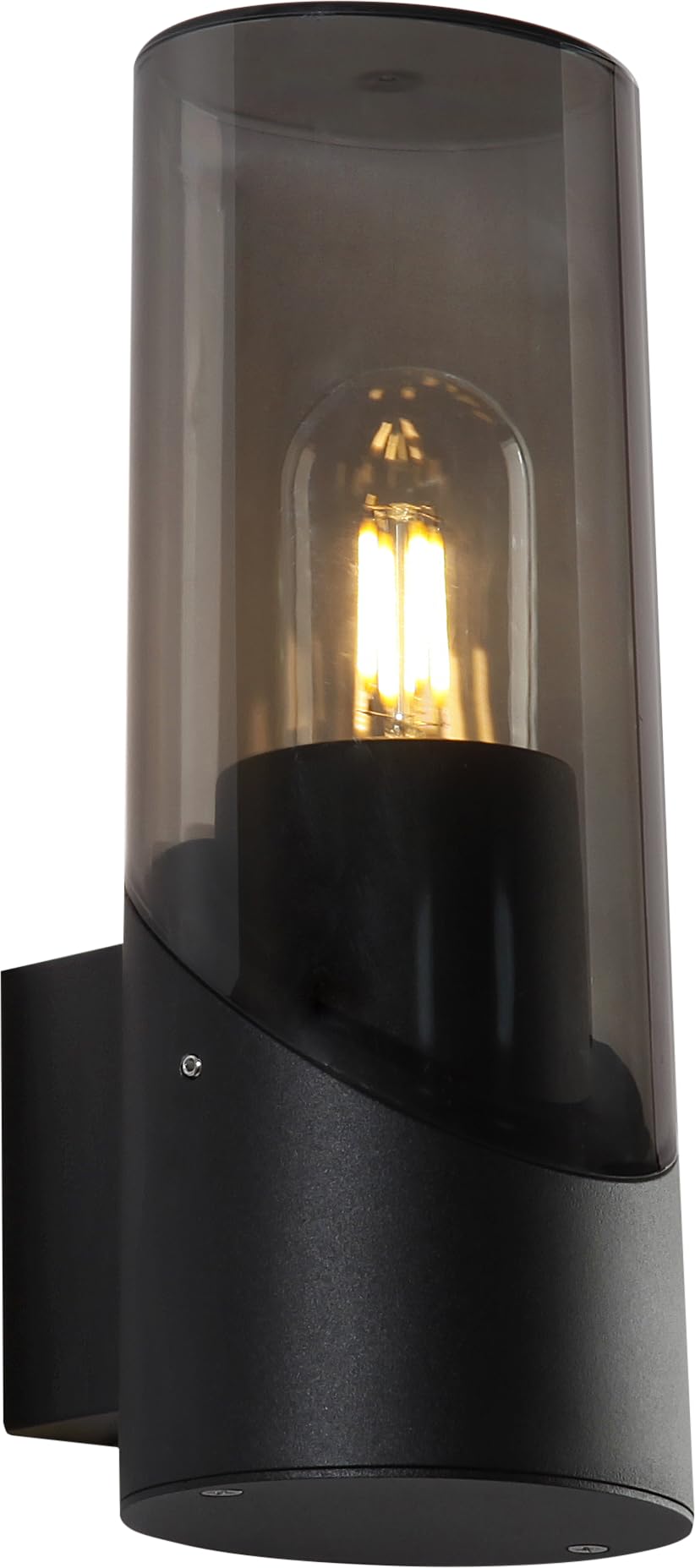 Tekled Black Norman Newport Outdoor Wall Light Sconce | E27 Compatible Outdoor/Indoor Light | Weatherproof Assurance Ip54 | For Entryways Facades Patios Porches Garages | (Bulb Not Included)