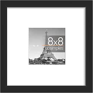 Amazon.com - upsimples 8x8 Picture Frame, Display Pictures 4x4 with Mat ...