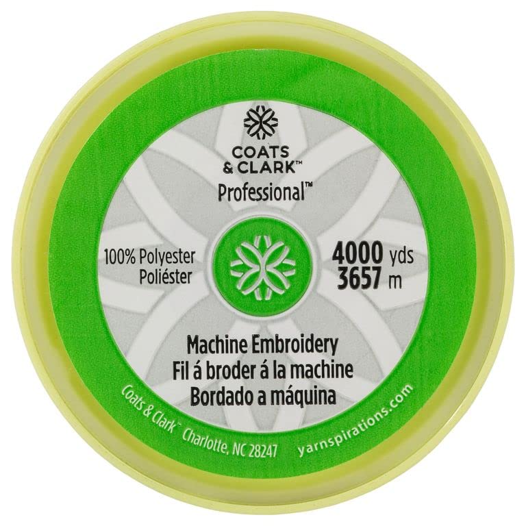 Hilo para bordado máquina 4000 yardas blanco miniatura 6