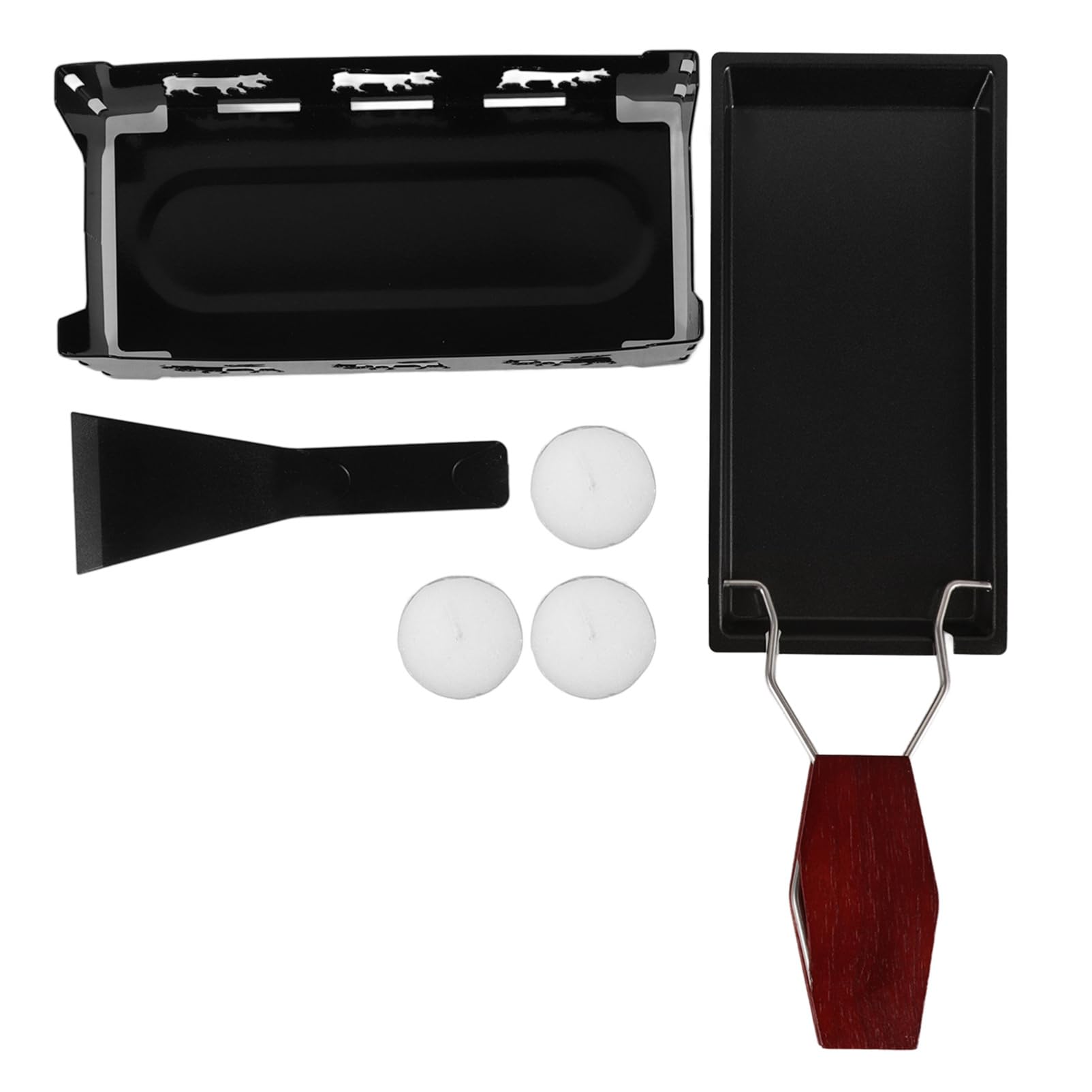 Appareil à raclette portable bougies moules pâtisserie acier carbone