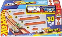 Hot Wheels Track Creator Deluxe Pack: 25ft Speed Snap Track, 2 Die-Cast Cars, Connectors for Custom Builds - Amazon Exclusive