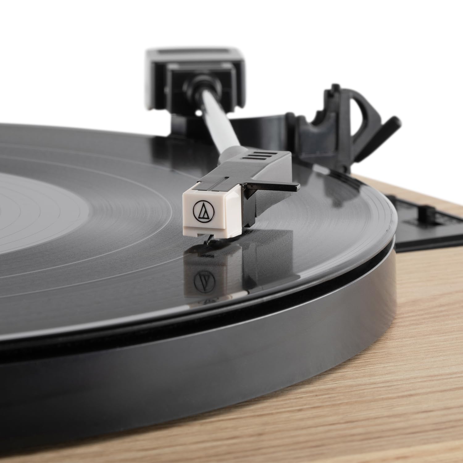 Victrola Harmony – Sistema de Tocadiscos Bluetooth de 3 velocidades con Altavoces estéreo de estantería, cápsula Audio-Technica ATN3600L, Entrada y Salida Bluetooth (Natural)