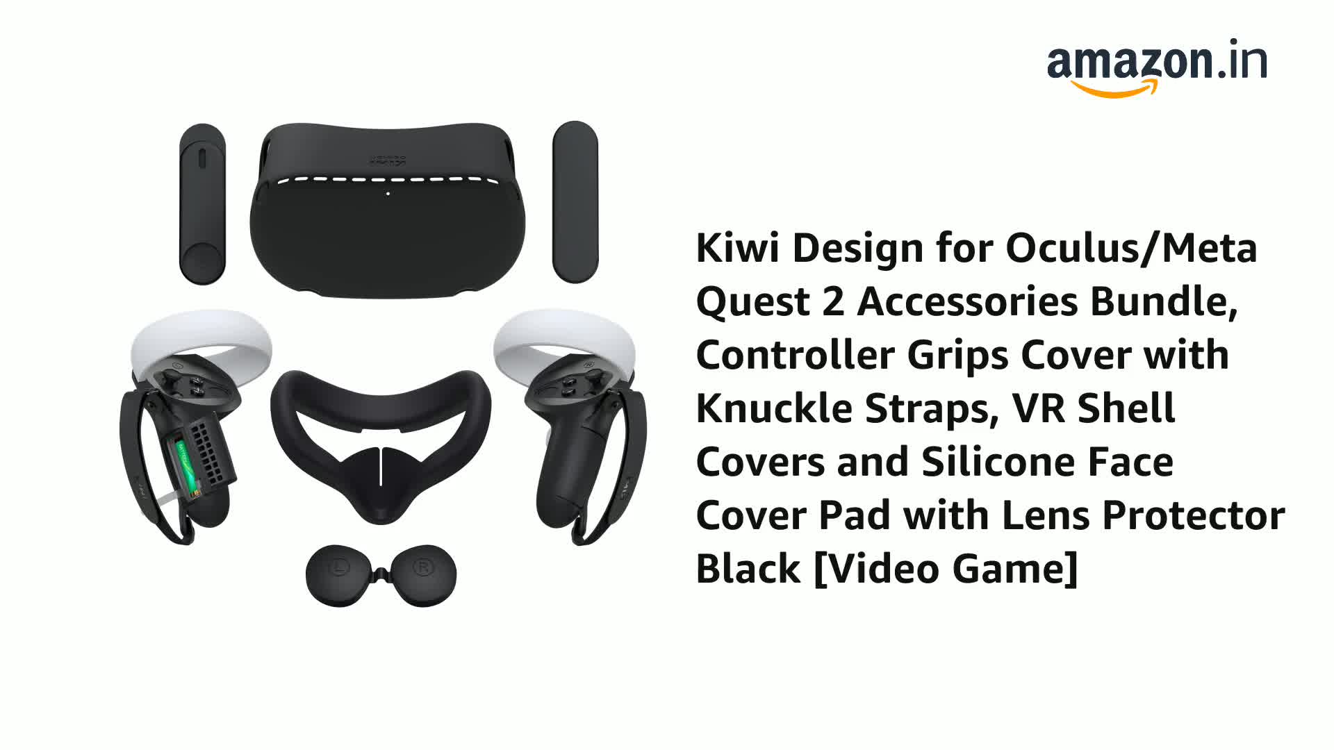 Kiwi Design for Oculus/Meta Quest 2 Accessories Bundle, Controller