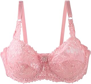 MeiLyviba Women's Bra Plus Size Seamless Underwired Bra Low Neck Underwear Bralette Sleep Thin Functional Bra Comfort Bra Bras Women Deep Cup Bra Bra for Everyday Sports Bra