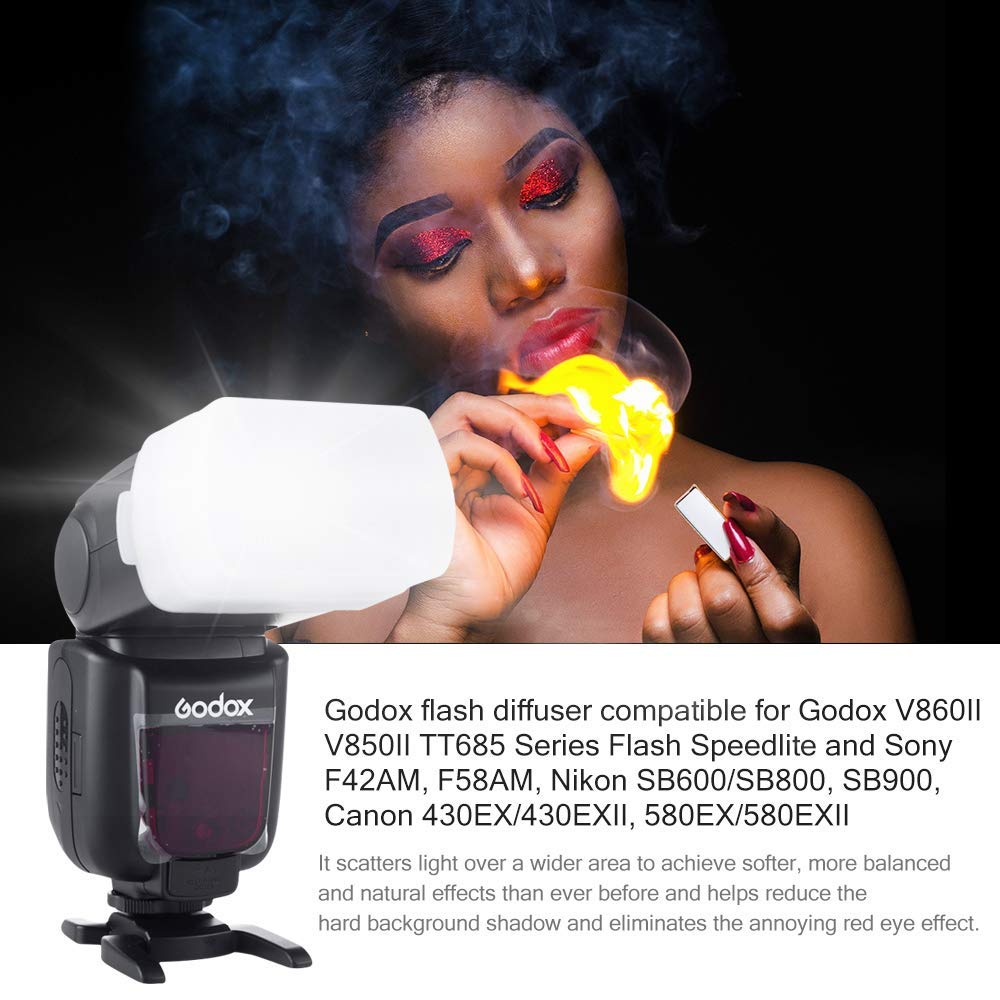 Diffusore flash fotocamere Godox compatibile per flash Godox V860II V850II TT685 TT600 3Pcs (FD-Wx3)