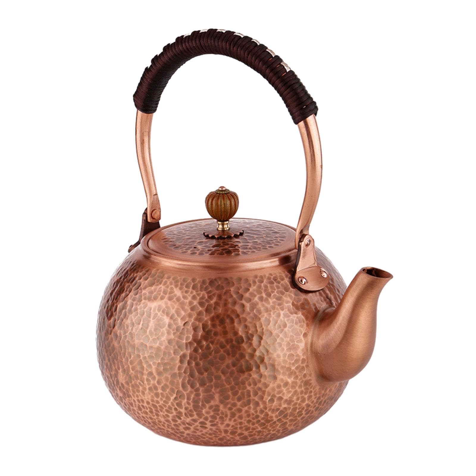 Fuyao Fu Tea Pot Teawear - 1.2L Violet Copper Teapot For Stovetop Electric/Induction/Gas Stoves - Water Boiler Jug For The Perfect Brew